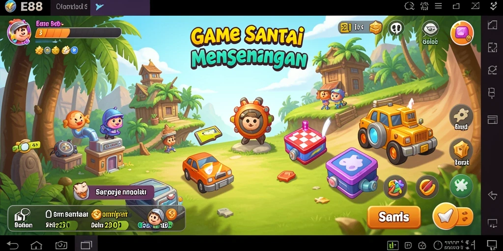 Tampilan gameplay E88 yang seru dan penuh warna.