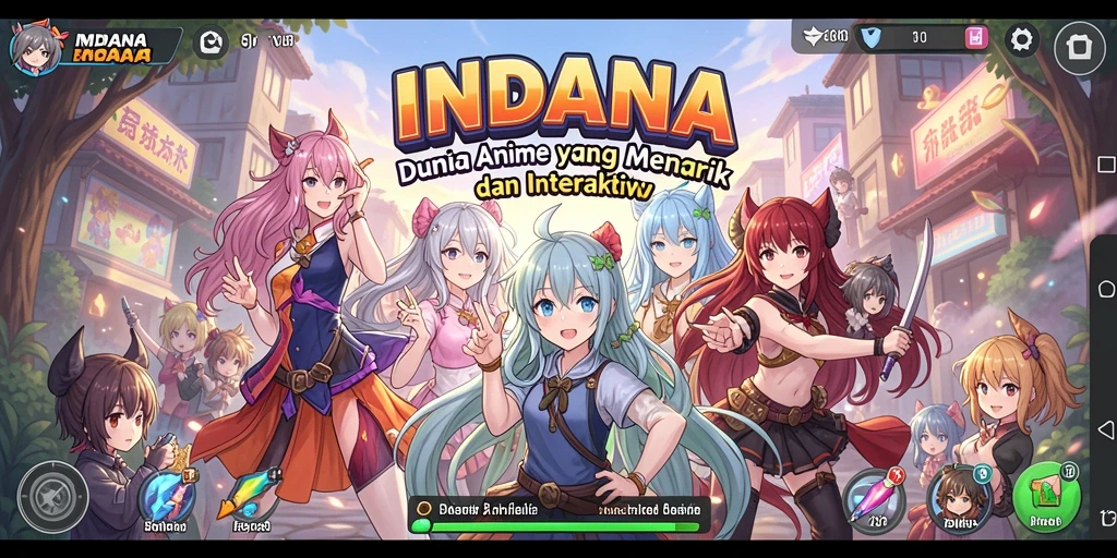Screenshot gameplay INDAAA yang menampilkan karakter anime dalam aksi.
