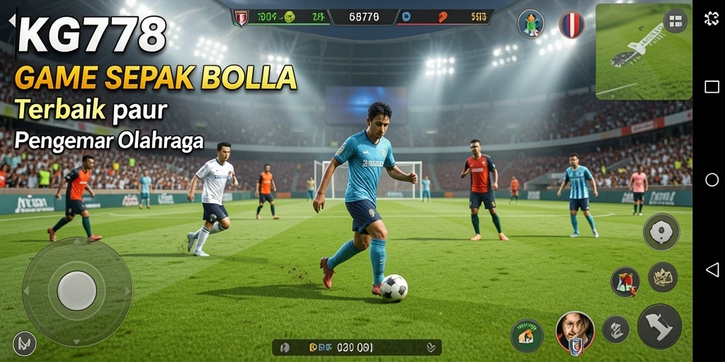 Tampilan gameplay KG778 yang mendebarkan saat mencetak gol.