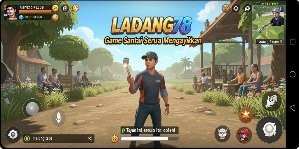 Tampilan gameplay <strong>LADANG78</strong> yang ceria dan mengasyikkan.